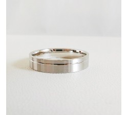 Alliance Ruban Ligne Or Blanc 750 - 18 carats