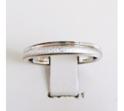 Alliance Brossée Anneau Entrecroisé Or Blanc 750 - 18 carats