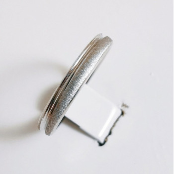 Alliance Brossée Entrecroisée Or Blanc 750 - 18 carats