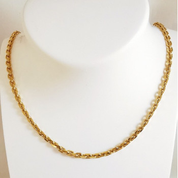 Chaîne 50cm Or Jaune 750 - 18 carats Maille Forçat 23.50 grammes