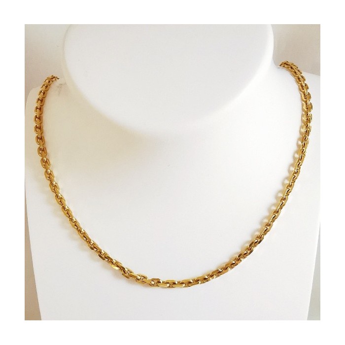 Chaîne 50 CM Or Jaune 750 - 18 carats Maille Forçat 23.50 grammes