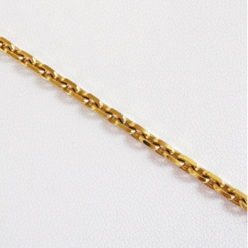Chaîne 50cm Or Jaune 750 - 18 carats Maille Forçat 23.50 grammes