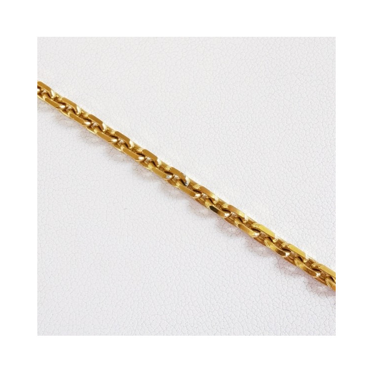 Chaîne 50cm Or Jaune 750 - 18 carats Maille Forçat 23.50 grammes