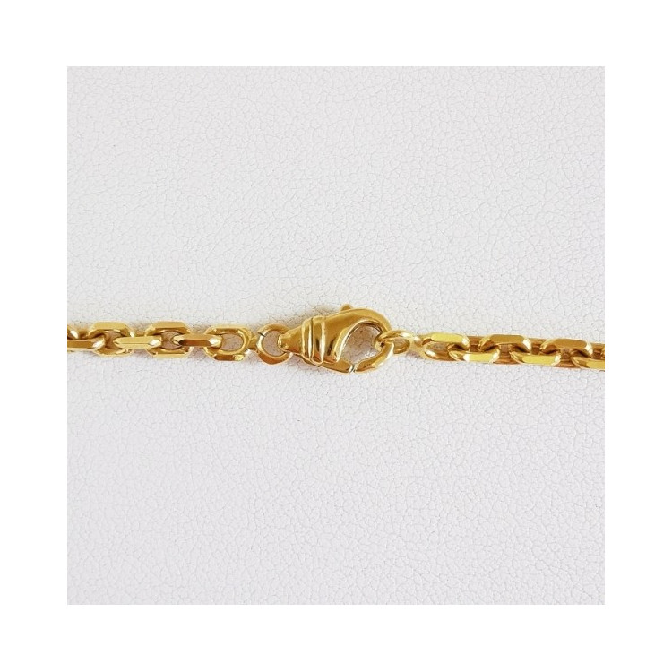 Chaîne 50cm Or Jaune 750 - 18 carats Maille Forçat 23.50 grammes