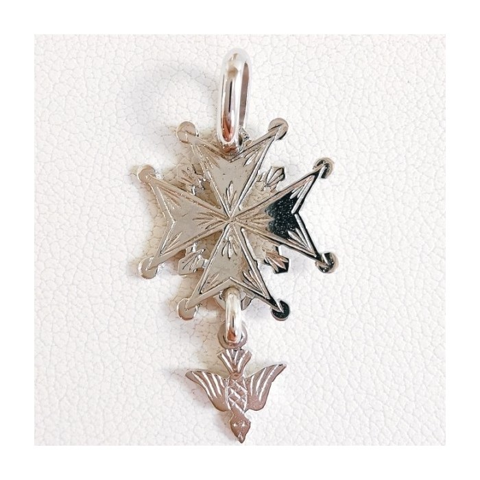 Croix Huguenote Or Blanc 750 - 18 carats