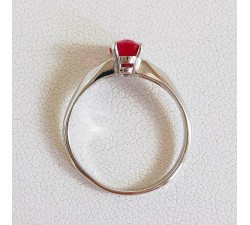 Bague Rubis Diamants Or Blanc 750 - 18 carats