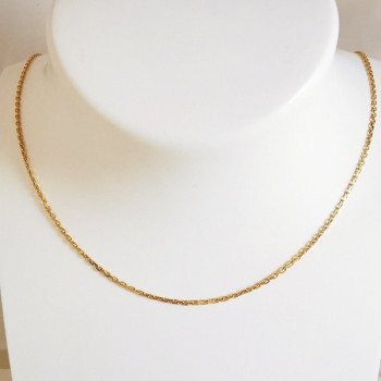 Chaîne 50 cm Or Jaune 750 - 18 carats Maille Forçat 3.85 grammes