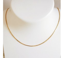 Chaîne 50 cm Or Jaune 750 - 18 carats Maille Forçat