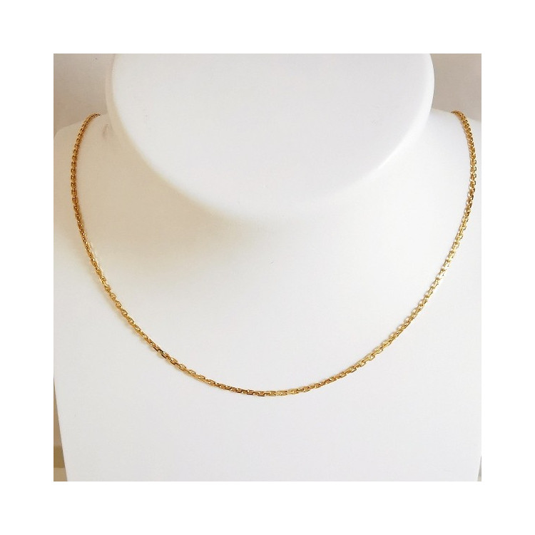 Chaîne 50 cm Or Jaune 750 - 18 carats Maille Forçat 3.85 grammes