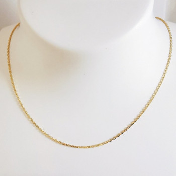 Chaîne 50 cm Or Jaune 750 - 18 Carats Maille Forçat 3.10 Grammes