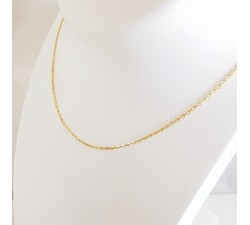 Chaîne 50 cm Or Jaune 750 - 18 Carats Maille Forçat