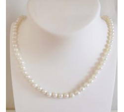Collier de Perles de Culture du Japon Fermoir Or Jaune 750 - 18 carats