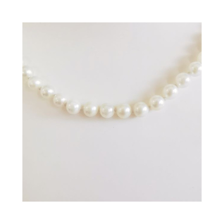 Collier de Perles de Culture du Japon Fermoir Or Jaune 750 - 18 carats
