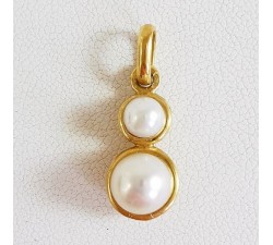Pendentif Perles Akoya du Japon Or Jaune 750 - 18 carats