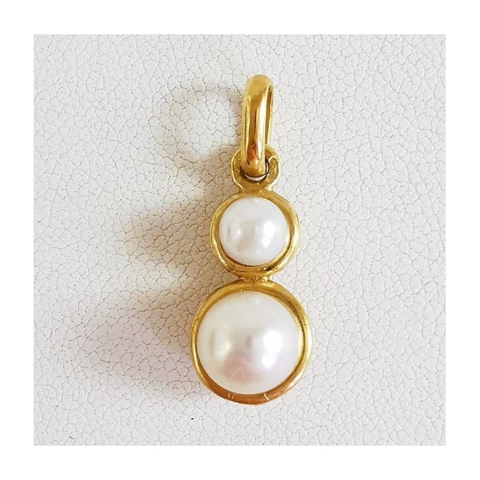 Pendentif Perles Akoya du Japon Or Jaune 750 - 18 carats