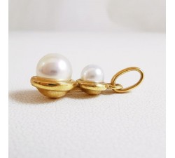Pendentif Perles Akoya du Japon Or Jaune 750 - 18 carats