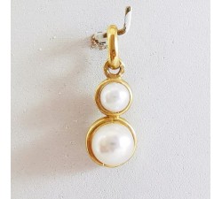 Pendentif Perles Akoya du Japon Or Jaune 750 - 18 carats