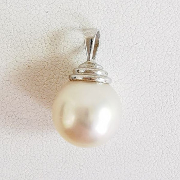 Pendentif Perle d'Australie Or Blanc 750 - 18 carats
