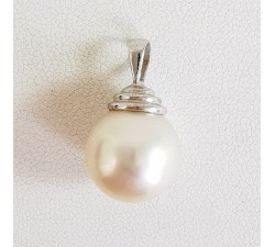 Pendentif Perle d'Australie Or Blanc