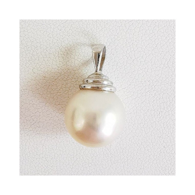 Pendentif Perle d'Australie Or Blanc 750 - 18 carats
