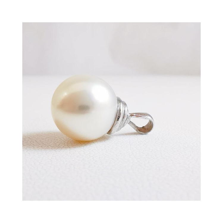 Pendentif Perle d'Australie Or Blanc 750 - 18 carats
