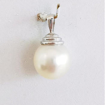 Pendentif Perle d'Australie Or Blanc 750 - 18 carats