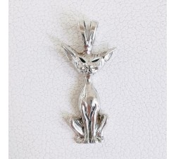 Pendentif Chat Siamois Argent