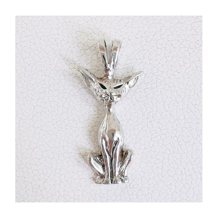 Pendentif Chat Siamois Argent