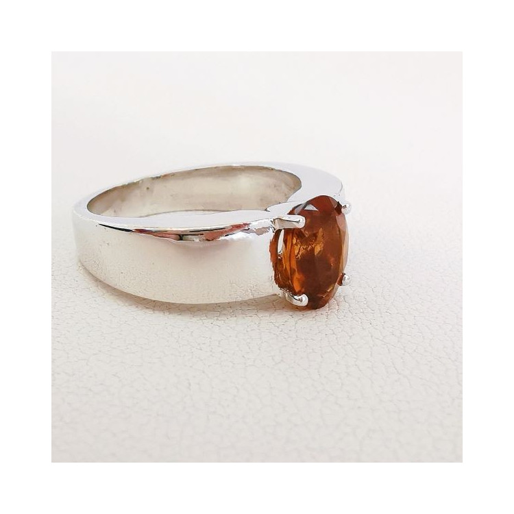 Bague Argent 925 Avec Grenat Naturel – Taille 50 – Occasion