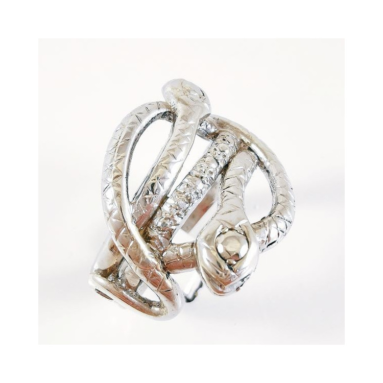 Bague Serpent Enfant En Argent 925 - Taille 45,5 - Anneau Style Fantaisie Occasion