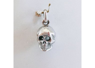 Pendentif Tête De Mort En Argent 925 - Collier Skull Gothique - Bijou Homme/femme, Avec Cordon Noir