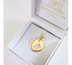 Pendentif Médaille Ange Or Jaune 750 (18 carats)