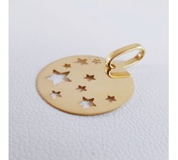 Médaille Etoiles Or Jaune 750 - 18 carats