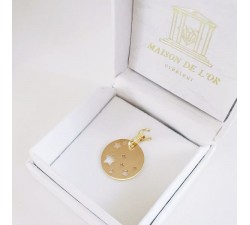 Médaille Etoiles Or Jaune 750 - 18 carats