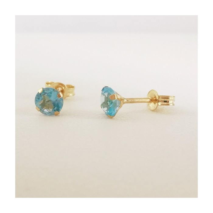 Boucles d'Oreilles Puces Topaze Or Jaune 750 - 18 carats Boucles d'Oreilles Puces Topaze Or Jaune 750 - 18 carats