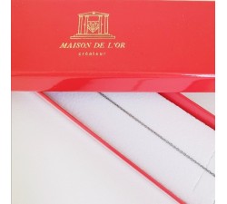 Bracelet Maille Forçat Rond Or Blanc 750 - 18 carats