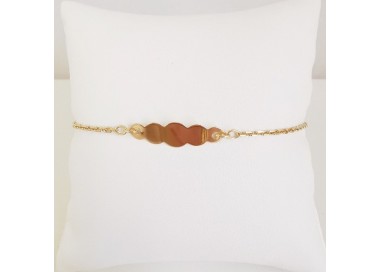 Gourmette Bebe Enfant Nuage Maille Forcat Or Jaune