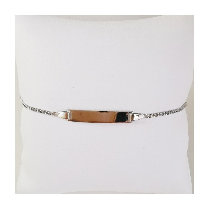 Gourmette bébé / enfant Maille Gourmette Or Blanc 750 - 18 carats