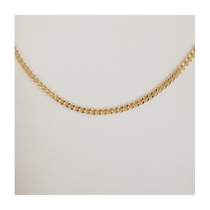 Chaîne 60 cm Maille Gourmette Plaqué Or