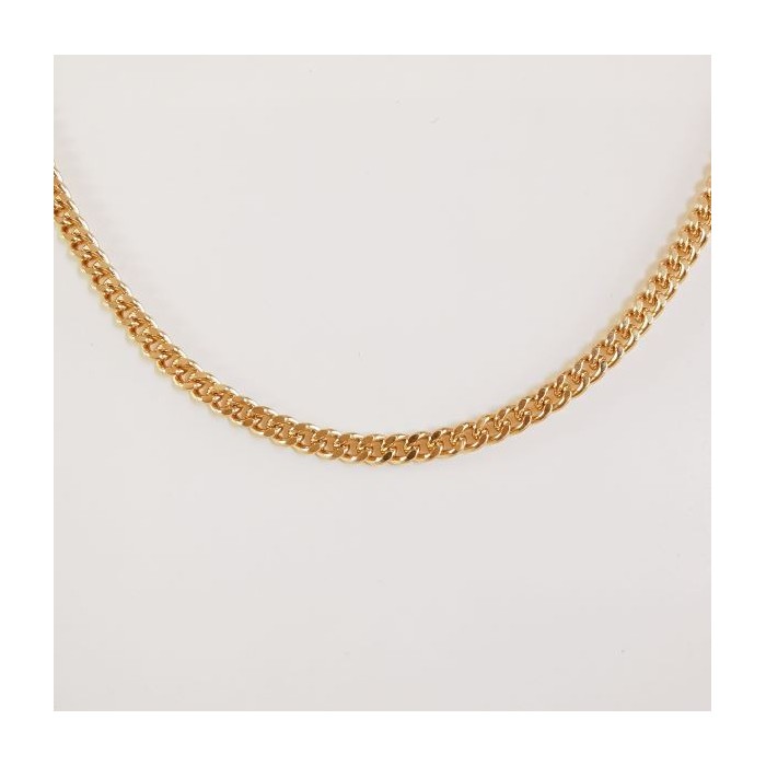 Chaîne 60 cm Maille Gourmette Plaqué Or