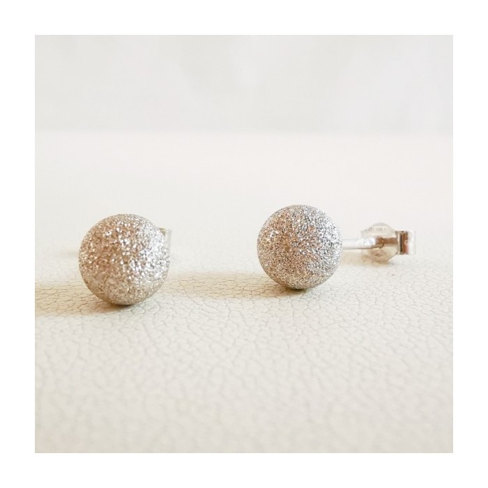 Boucles d'Oreilles Boules Or blanc 750 - 18 carats