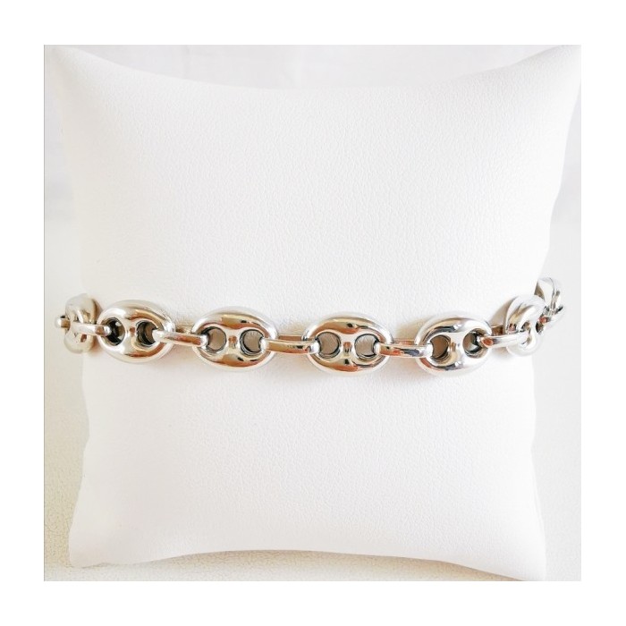 ▷ Acheter Bracelet Grains de Café Argent Homme 18 mm – BIJOUX