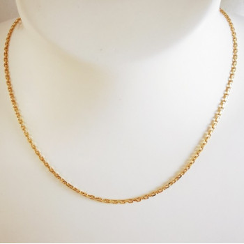 Chaîne 40 cm Or Jaune 750 - 18 carats Maille Forçat 3.80 grammes