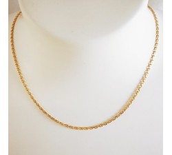 Chaîne 40 cm Or Jaune 750 - 18 carats Maille Forçat