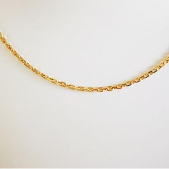 Chaîne 40 cm Or Jaune 750 - 18 carats Maille Forçat 3.80 grammes