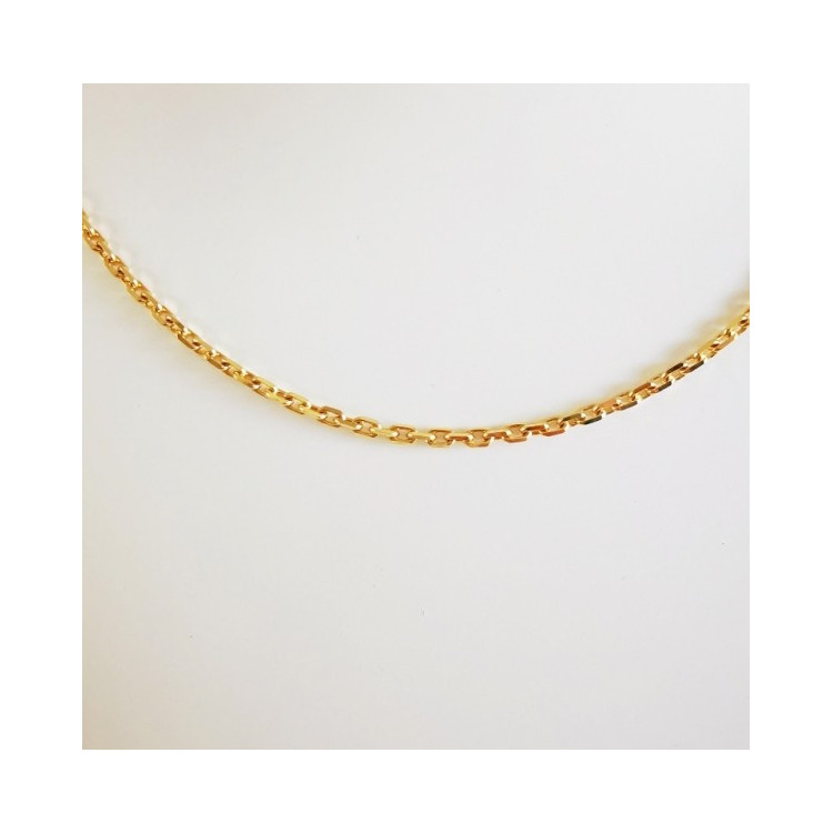 Chaîne 40 cm Or Jaune 750 - 18 carats Maille Forçat 3.80 grammes