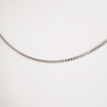 Chaîne 45 cm Or Blanc 750 - 18 carats Maille Gourmette 3.40 grammes