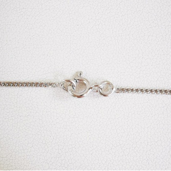 Chaîne 45 cm Or Blanc 750 - 18 carats Maille Gourmette 3.40 grammes