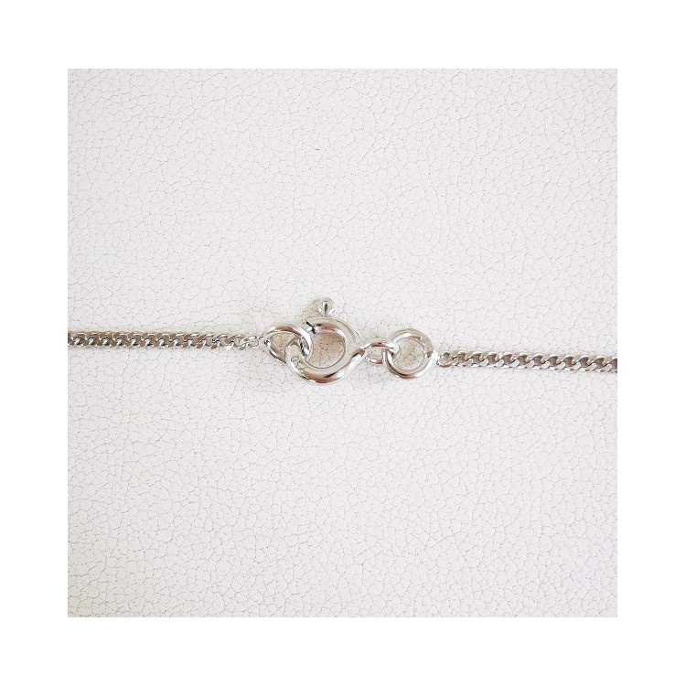 Chaîne 45 cm Or Blanc 750 - 18 carats Maille Gourmette 3.40 grammes