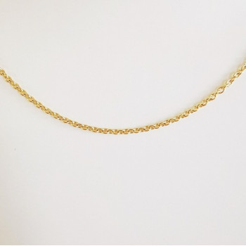 Chaîne 40 cm Or Jaune 750 - 18 carats Maille Forçat Rond 3.25 grammes